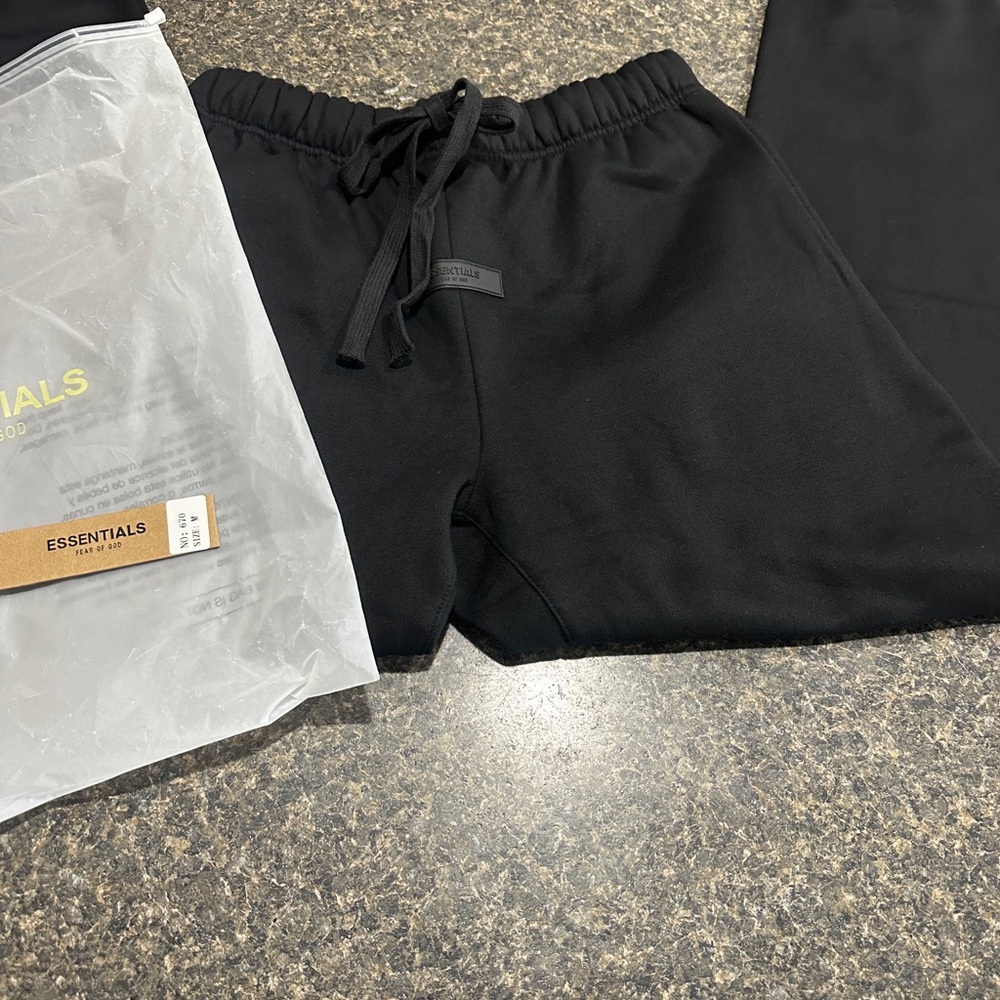 Essentials Jet Black Joggers